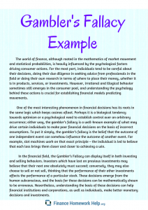 gamblers fallacy finance sample