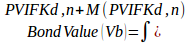 Bond valuation models with annual coupons