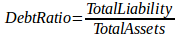 debt ratio formula