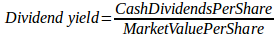 divident yield formula